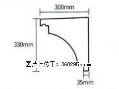 产品分解图型 - 檐口线，型号：SX311-YK-2，规格：300x330mm(2) - 西双版纳三象EPS建材 bn.sx311.cc